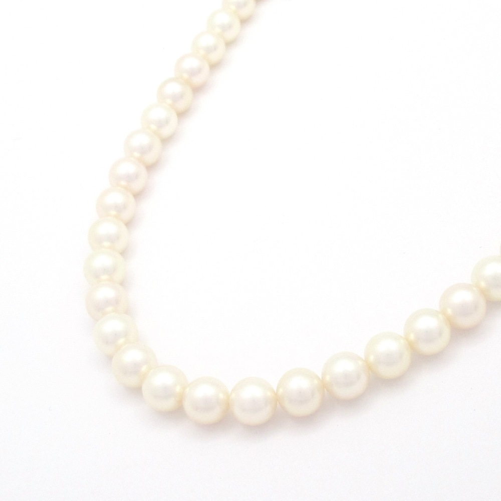 Mikimoto Necklace White Pt1000 18K White Gold Pearl Diamond